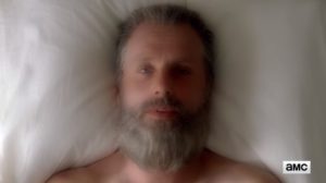 Is Rick Grimes dreaming, waking up, dead or is this a fake scene?