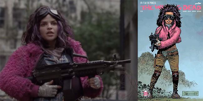 The Walking Dead character: Princess - TV show vs Comic